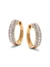 Saks Fifth Avenue Women's 14k Yellow Gold & 0.5 Tcw Lab Grown Diamond Huggie Earrings In Yellow Gold