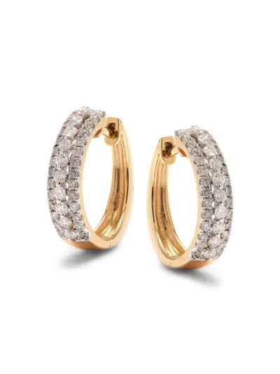 Saks Fifth Avenue Women's 14k Yellow Gold & 0.5 Tcw Lab Grown Diamond Huggie Earrings