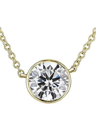 Saks Fifth Avenue Women's 14k Yellow Gold & 0.5 Tcw Natural Diamond Bezel Pendant Necklace