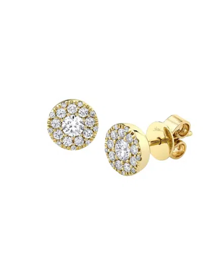 Saks Fifth Avenue Women's 14k Yellow Gold & 0.50 Tcw Diamond Cluster Stud Earrings
