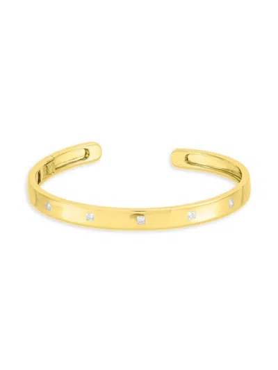 Saks Fifth Avenue Women's 14k Yellow Gold & 0.50 Tcw Diamond Cuff Bracelet