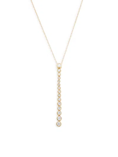 Saks Fifth Avenue Women's 14k Yellow Gold & 0.50 Tcw Diamond Y-necklace