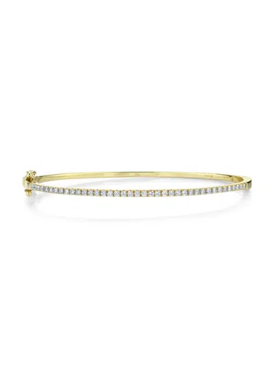 Saks Fifth Avenue Women's 14k Yellow Gold & 0.62 Tcw Diamond Studded Bracelet