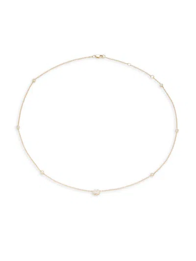 Saks Fifth Avenue Women's 14k Yellow Gold & 0.69 Tcw Lab-grown Diamond Station Necklace