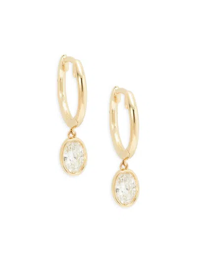 Saks Fifth Avenue Women's 14k Yellow Gold & 0.75 Tcw Lab Grown Diamond Drop Earrings