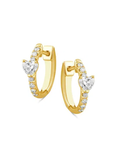 Saks Fifth Avenue Women's 14k Yellow Gold & 0.75 Tcw Lab Grown Diamond Hoop Earrings