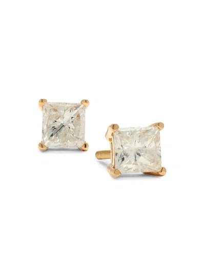 Saks Fifth Avenue Women's 14k Yellow Gold & 0.75 Tcw Lab Grown Diamond Stud Earrings