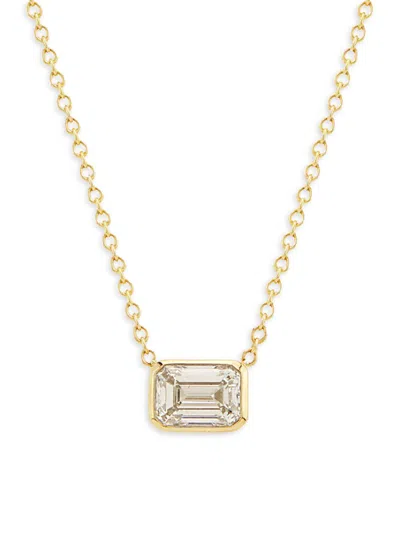 Saks Fifth Avenue Women's 14k Yellow Gold & 0.8 Tcw Lab-grown Diamond Pendant Necklace