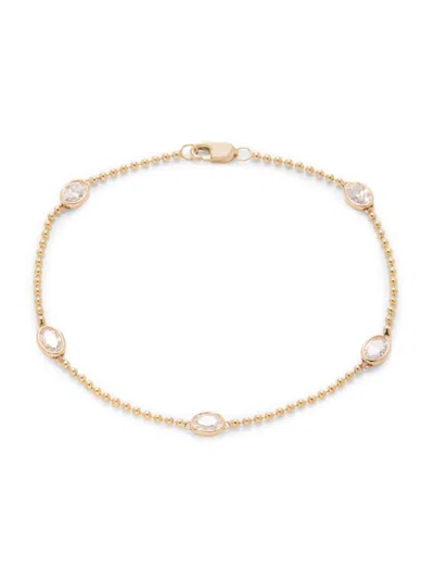 Saks Fifth Avenue Women's 14k Yellow Gold & 0.85 Tcw Lab Grown Diamond Chain Bracelet/7.5"