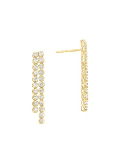 Saks Fifth Avenue Women's 14k Yellow Gold & 0.86 Tcw Diamond Double-strand Earrings