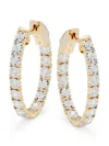 SAKS FIFTH AVENUE WOMEN'S 14K YELLOW GOLD & 0.9 TCW DIAMOND HOOP EARRINGS