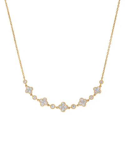Saks Fifth Avenue Women's 14k Yellow Gold & 0.92 Tcw Diamond Pendant Necklace