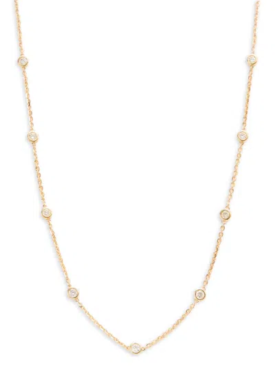 Saks Fifth Avenue Women's 14k Yellow Gold & 0.95 Tcw Lab Grown Diamond Necklace/19"