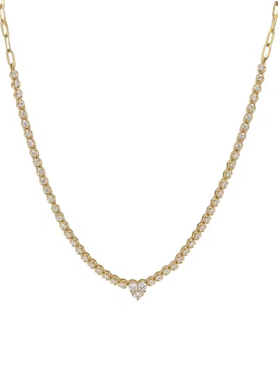 Saks Fifth Avenue Women's 14k Yellow Gold & 0.96 Tcw Diamond Pendant Necklace