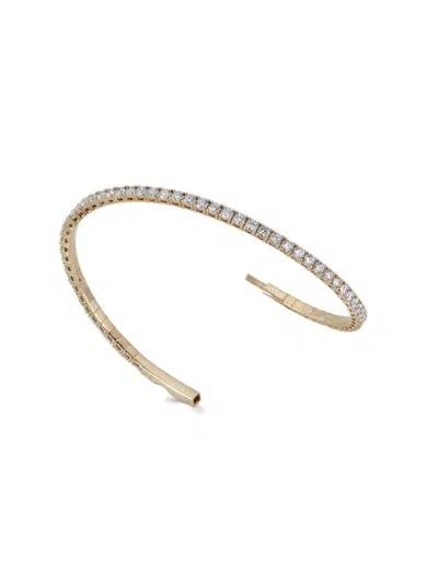 Saks Fifth Avenue Women's 14k Yellow Gold & 1 Tcw Diamond Bangle Bracelet