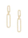 Saks Fifth Avenue Women's 14k Yellow Gold & 1 Tcw Diamond Paperclip Link Dangle Earrings In Yellow Gold