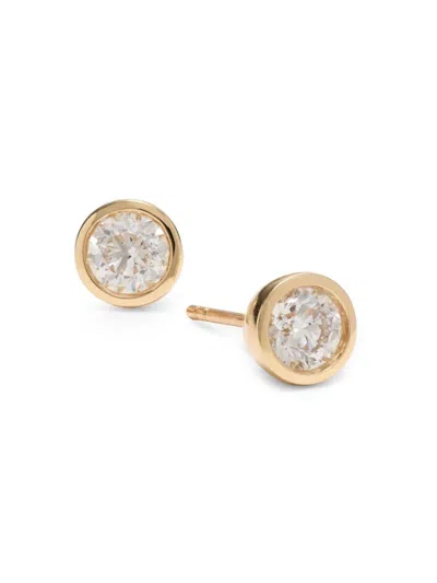 Saks Fifth Avenue Women's 14k Yellow Gold & 1 Tcw Diamond Stud Earrings