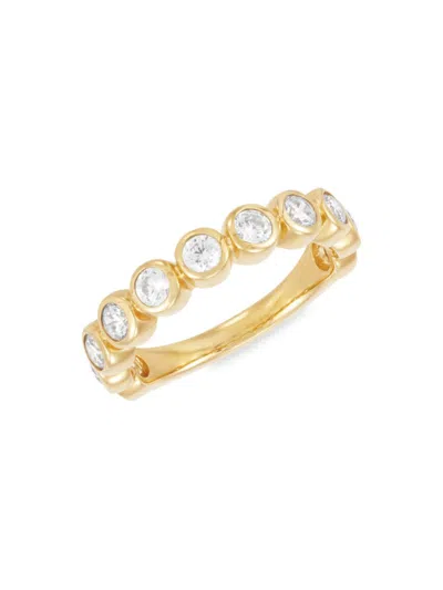Saks Fifth Avenue Women's 14k Yellow Gold & 1 Tcw Lab Created Diamond Bezel Band Ring