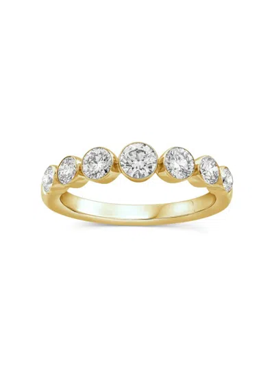 Saks Fifth Avenue Women's 14k Yellow Gold & 1 Tcw Lab Grown Diamond Anniversary Band Ring