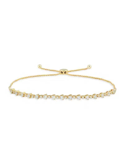 Saks Fifth Avenue Women's 14k Yellow Gold & 1 Tcw Lab-grown Diamond Bolo Bracelet