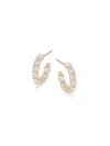 Saks Fifth Avenue Women's 14k Yellow Gold & 1 Tcw Lab-grown Diamond Half Hoop Earrings In Yellow Gold