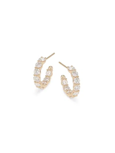 Saks Fifth Avenue Women's 14k Yellow Gold & 1 Tcw Lab-grown Diamond Half Hoop Earrings