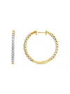 SAKS FIFTH AVENUE WOMEN'S 14K YELLOW GOLD & 1 TCW LAB GROWN DIAMOND HOOP EARRINGS