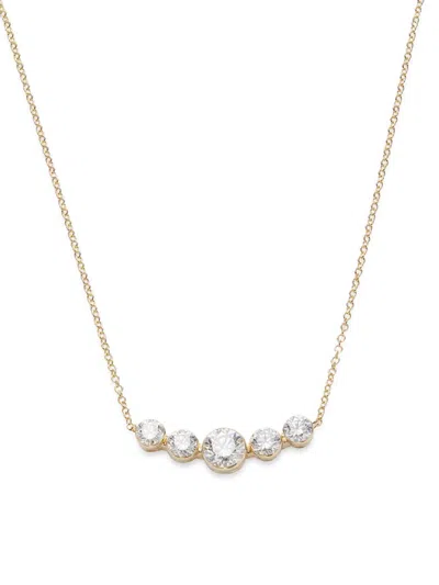 Saks Fifth Avenue Women's 14k Yellow Gold & 1 Tcw Lab Grown Diamond Pendant Necklace