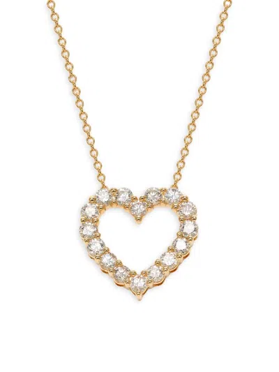 Saks Fifth Avenue Women's 14k Yellow Gold & 1 Tcw Lab Grown Diamond Pendant Necklace