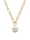 Saks Fifth Avenue Women's 14k Yellow Gold & 1 Tcw Lab Grown Diamond Pendant Necklace In Yellow Gold