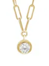 Saks Fifth Avenue Women's 14k Yellow Gold & 1 Tcw Lab Grown Diamond Round Pendant In Yellow Gold
