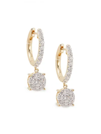 Saks Fifth Avenue Women's 14k Yellow Gold & 1.00 Tcw Diamond Huggie Earrings