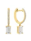 Saks Fifth Avenue Women's 14k Yellow Gold & 1.08 Tcw Lab-grown Diamond Drop Earrings In Brown