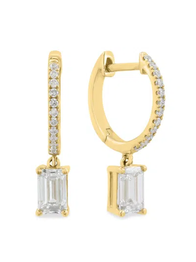 Saks Fifth Avenue Women's 14k Yellow Gold & 1.08 Tcw Lab-grown Diamond Drop Earrings
