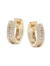SAKS FIFTH AVENUE WOMEN'S 14K YELLOW GOLD & 1.25 TCW DIAMOND HUGGIE EARRINGS