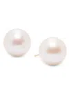 Saks Fifth Avenue Women's 14k Yellow Gold & 12mm Freshwater Pearl Stud Earrings In Yellow Gold