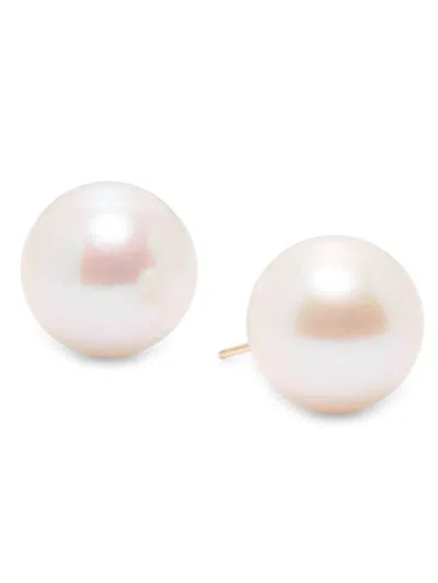 Saks Fifth Avenue Women's 14k Yellow Gold & 12mm Freshwater Pearl Stud Earrings