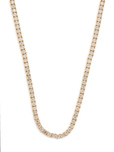 Saks Fifth Avenue Women's 14k Yellow Gold & 15.12 Tcw Lab Grown Diamond Tennis Necklace