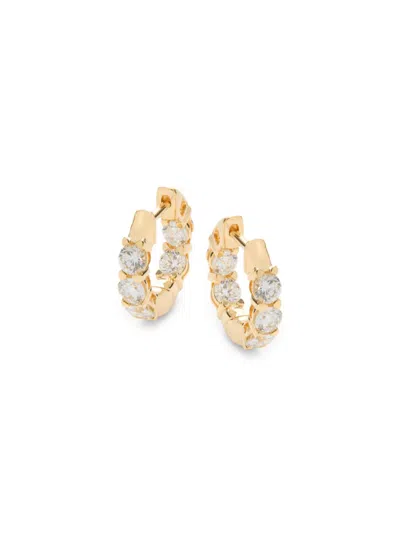 Saks Fifth Avenue Women's 14k Yellow Gold & 1.75 Tcw Lab Grown Diamond Huggie Earrings