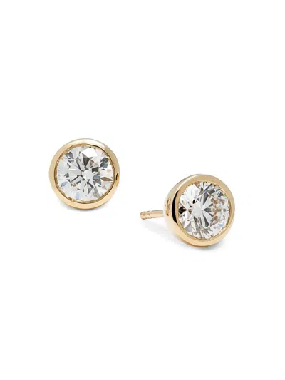Saks Fifth Avenue Women's 14k Yellow Gold & 2 Tcw Lab Grown Diamond Stud Earrings