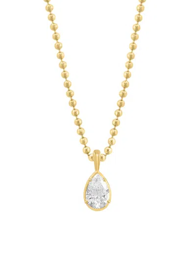 Saks Fifth Avenue Women's 14k Yellow Gold & 2.0 Tcw Pear-cut Lab-grown Diamond Necklace