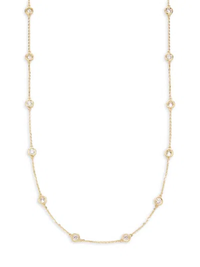 Saks Fifth Avenue Women's 14k Yellow Gold & 2.00 Tcw Lab-grown Diamond Station Necklace/18"