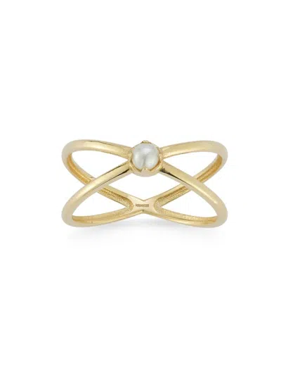 Saks Fifth Avenue Women's 14k Yellow Gold & 2.5mm Freshwater Cultured Pearl Ring