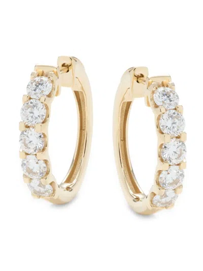 Saks Fifth Avenue Women's 14k Yellow Gold & 2.95 Tcw Lab-grown Diamond Hoop Earrings