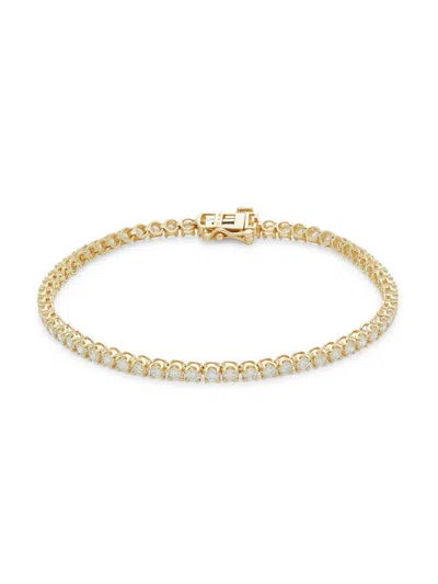Saks Fifth Avenue Women's 14k Yellow Gold & 3 Tcw Lab Grown Diamond Bracelet