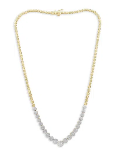 Saks Fifth Avenue Women's 14k Yellow Gold & 3 Tcw Lab Grown Diamond Necklace