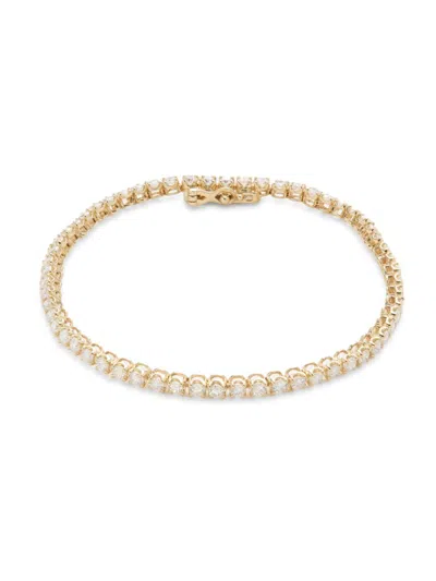 Saks Fifth Avenue Women's Radiant Value 14k Yellow Gold & 3 Tcw Lab Grown Diamond Tennis Bracelet