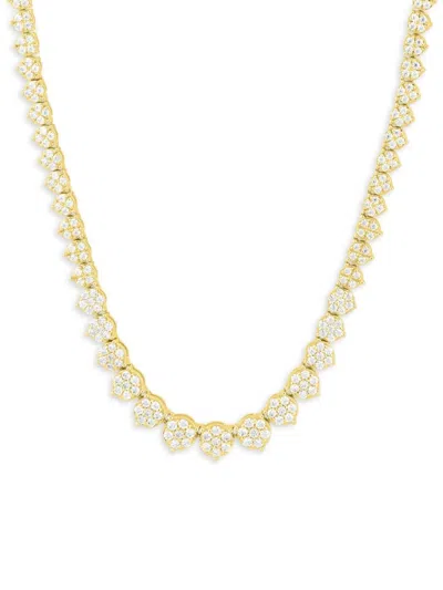 Saks Fifth Avenue Women's 14k Yellow Gold & 3.00 Tcw Diamond Tennis Necklace