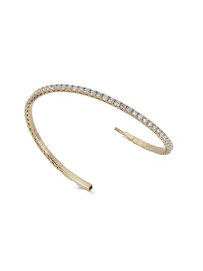 Saks Fifth Avenue Women's 14k Yellow Gold & 3.25 Tcw Diamond Bangle Bracelet