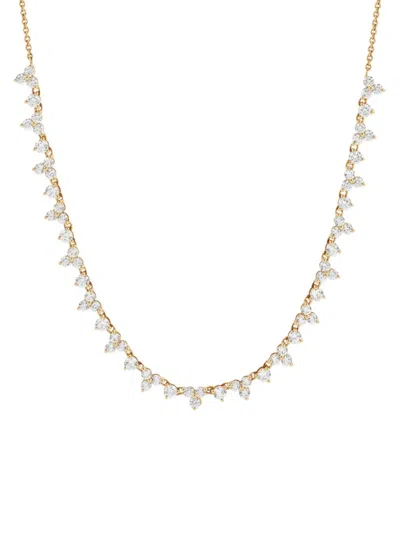 Saks Fifth Avenue Women's 14k Yellow Gold & 3.5 Tcw Lab Grown Diamond Half Tennis Necklace